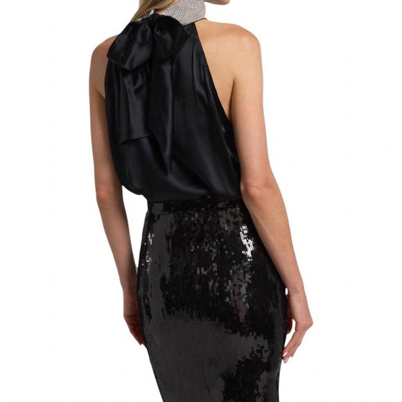 NEW GENERATION LOVE kylan crystal blouse in black - Picture 2 of 3